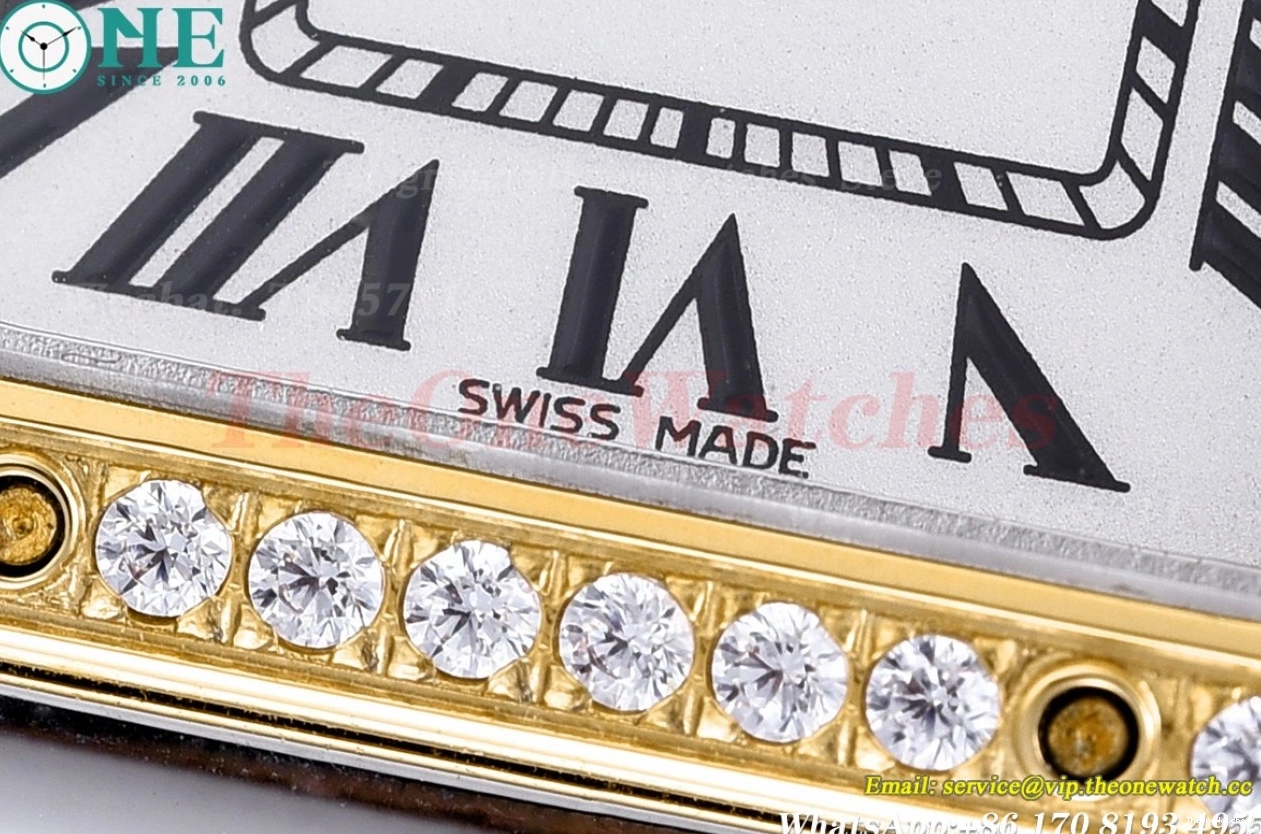 Dia YG SS Ladies White De Swiss 8848F Dial Secrete Panthere 22mm Qtz 0115